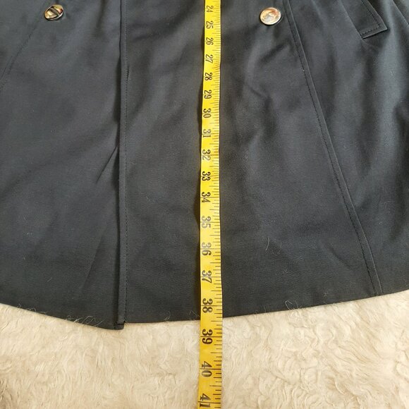 Tahari Women's Navy Blue Belted Midi Trench Coat Size M - Picture 7 of 11